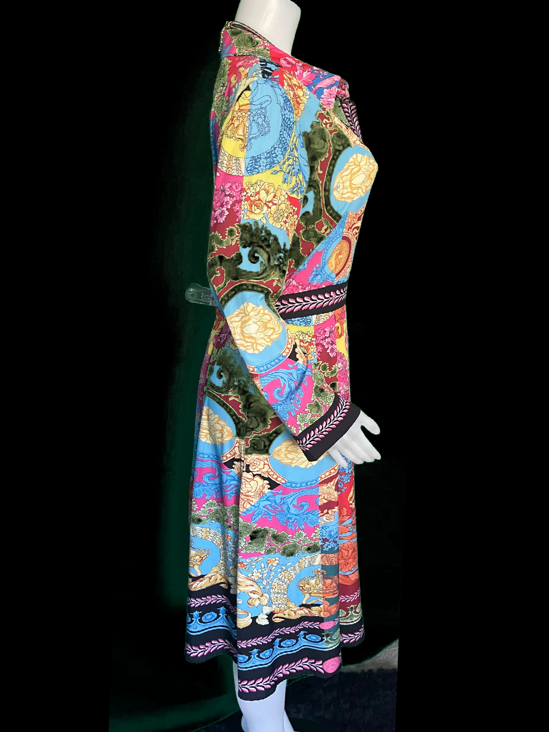 Multicolor Dress with Venetian Design