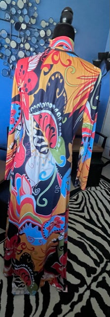 Multicolor Orange Geo Maxi - XL-US Size 12